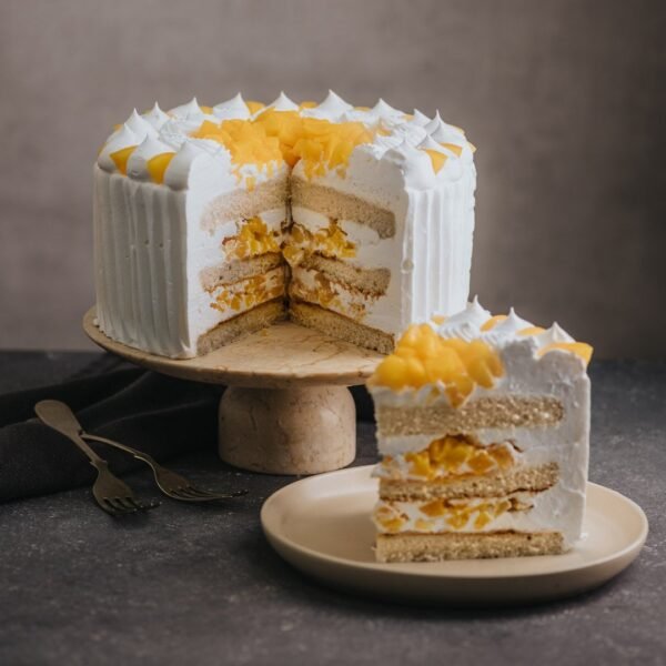 Torta Vegana De Duraznos