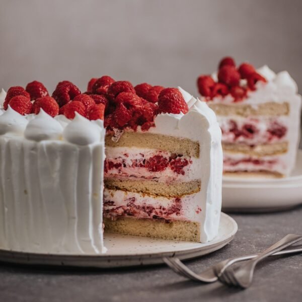 Torta Vegana De Frambuesas