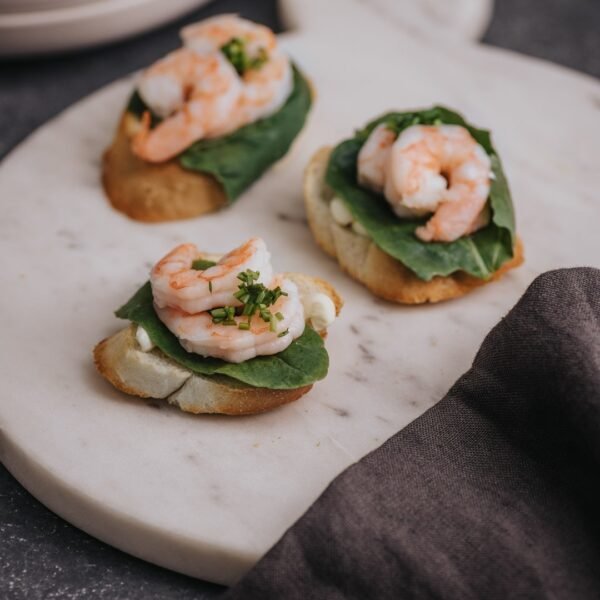 Bruschettas de camarón