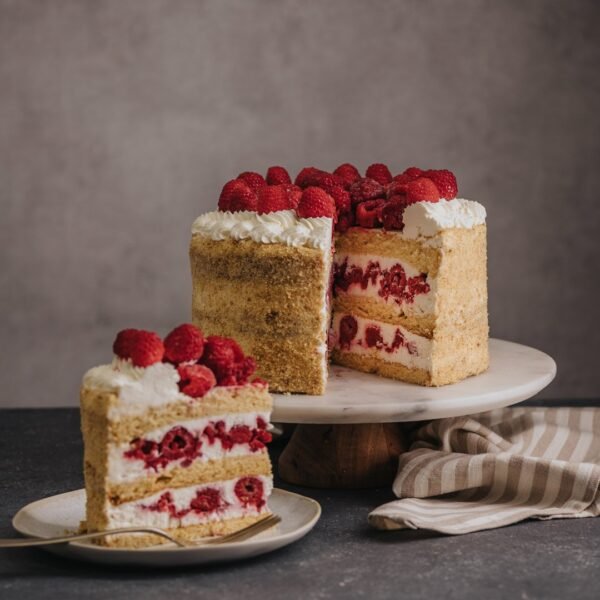 Torta de Frambuesa Sin Azúcar Añadida