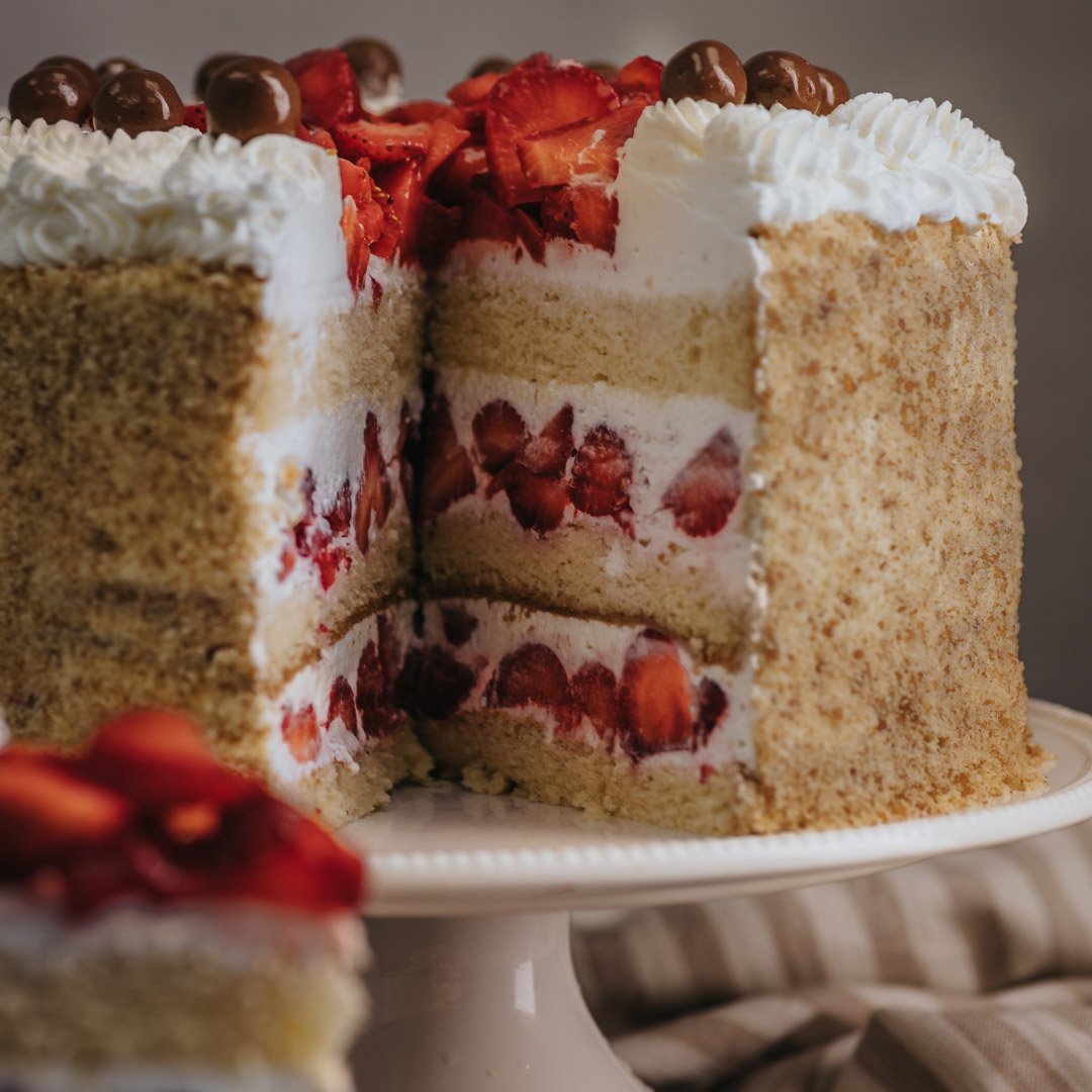 Torta de Frutilla Sin Azúcar Añadida