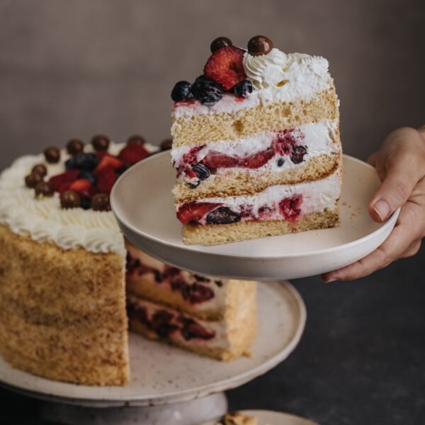 Torta de Berries Sin Azúcar Añadida